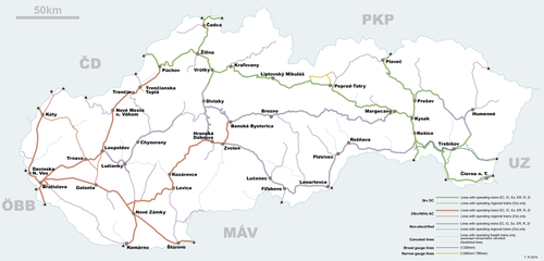 Carte des chemins de fer