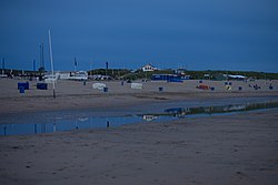 Beach in Wassenaar after sunset