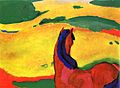 Pferd in der Landschaft (1910) Franz Marc, Museum Folkwang, Essen