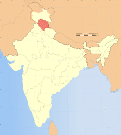 Location of Himachal Pradesh in India