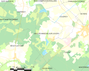 Poziția localității Vieilles-Maisons-sur-Joudry