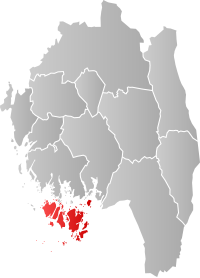 Kart som viser Hvaler kommune.