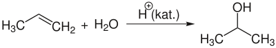 Synthèse de l'alcool isopropylique à partir du propylène