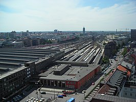 München Hauptbahnhof (Starnberger Bahnhof op de voorgrond)