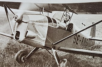 Bengt Olow provflyger SE-ANS BA-4 Midget.