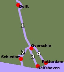 Kaart van Delfshaven