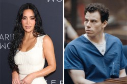 Kim Kardashian on the left and Erik Menendez on the right.