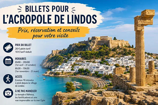 Billets pour l’Acropole de Lindos : prix, réservation et conseils pour votre visite