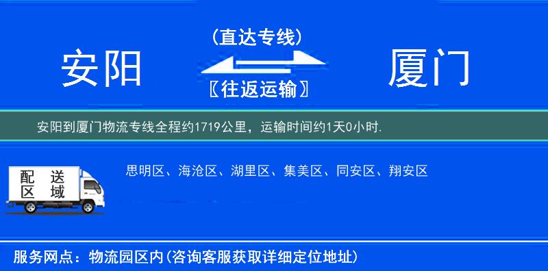 安阳到厦门物流专线