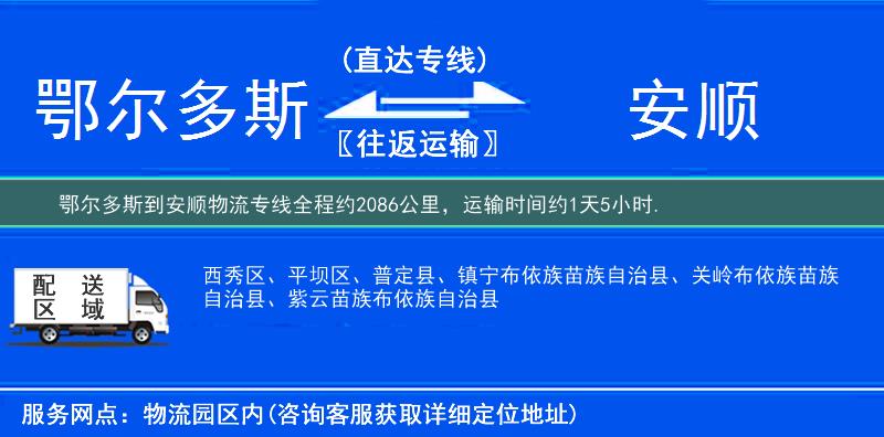 鄂尔多斯到安顺物流专线