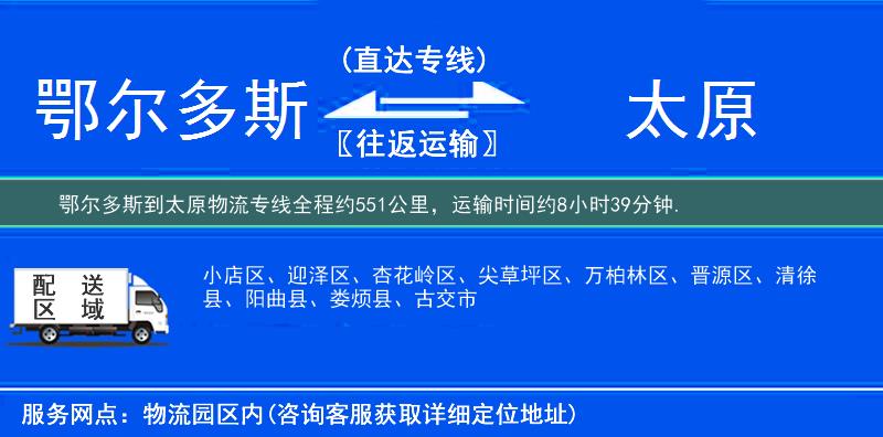 鄂尔多斯到物流专线