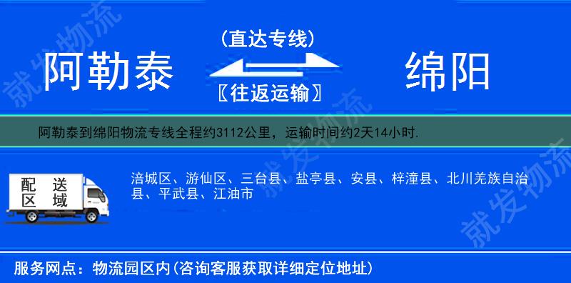 阿勒泰到绵阳梓潼县物流运费-阿勒泰到梓潼县物流公司-阿勒泰发物流到梓潼县-