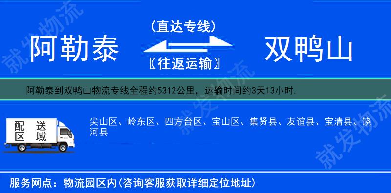 阿勒泰青河县到双鸭山物流运费-青河县到双鸭山物流公司-青河县发物流到双鸭山-