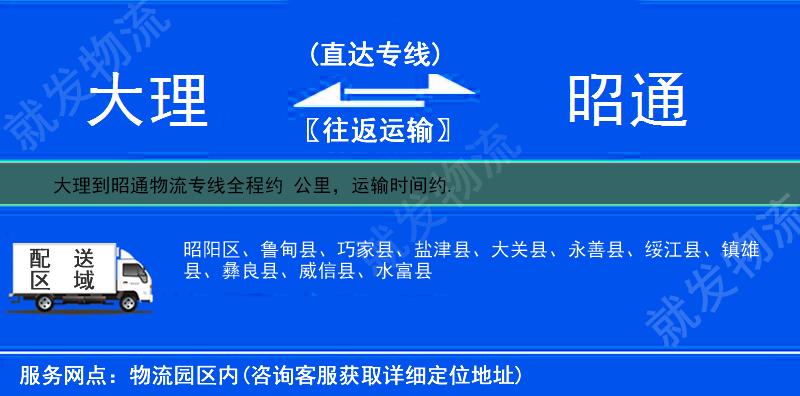 大理祥云县到昭通多少公里