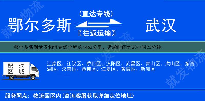 鄂尔多斯达拉特旗到武汉物流专线-达拉特旗到武汉物流公司-达拉特旗至武汉专线运费-