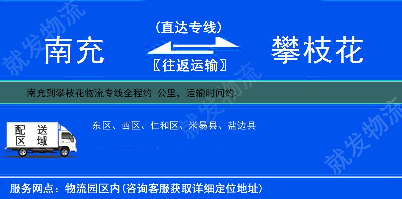 南充蓬安县到攀枝花多少公里