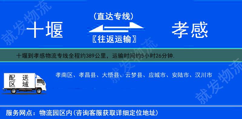 十堰竹山县到孝感多少公里