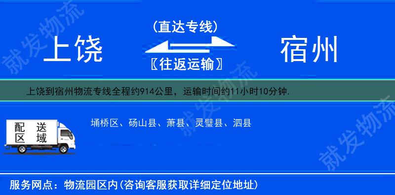 上饶横峰县到宿州多少公里