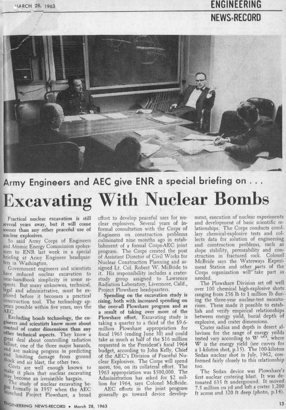 Excavating With Nuclear Bombs