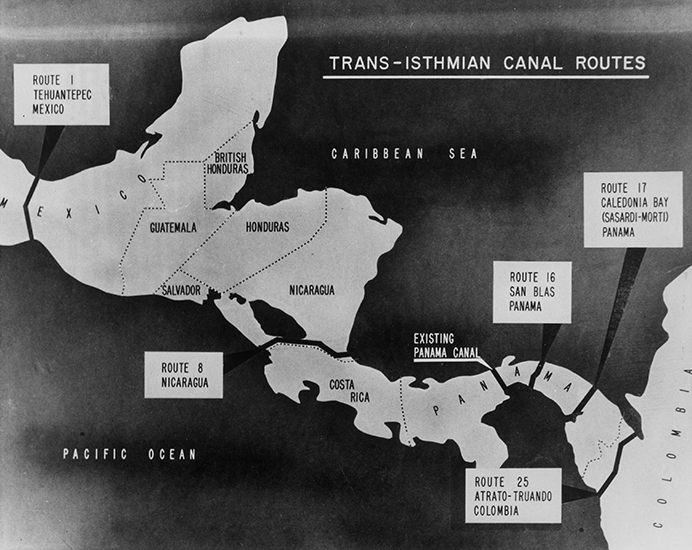 panama canal map