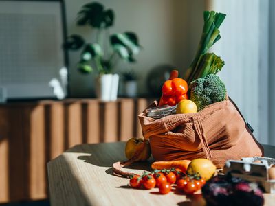 groceries on a table