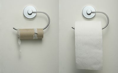 Toilet paper running out