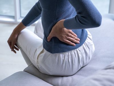 Woman with hip pain