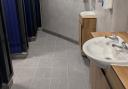 A person was trapped in a toilet cubicle