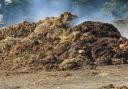 A manure heap started smouldering near outbuildings in Westow.