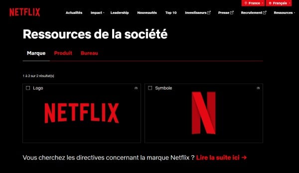 exemple charte graphique netflix