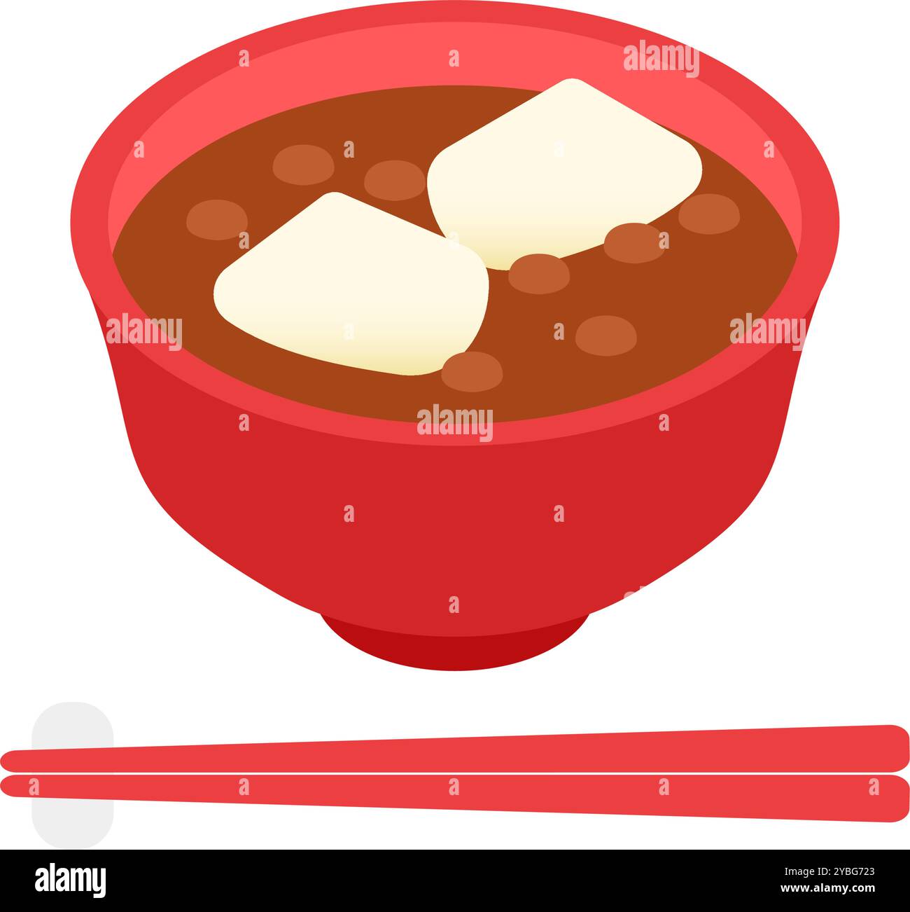 Oshiruko, icône isométrique, illustration vectorielle Illustration de Vecteur