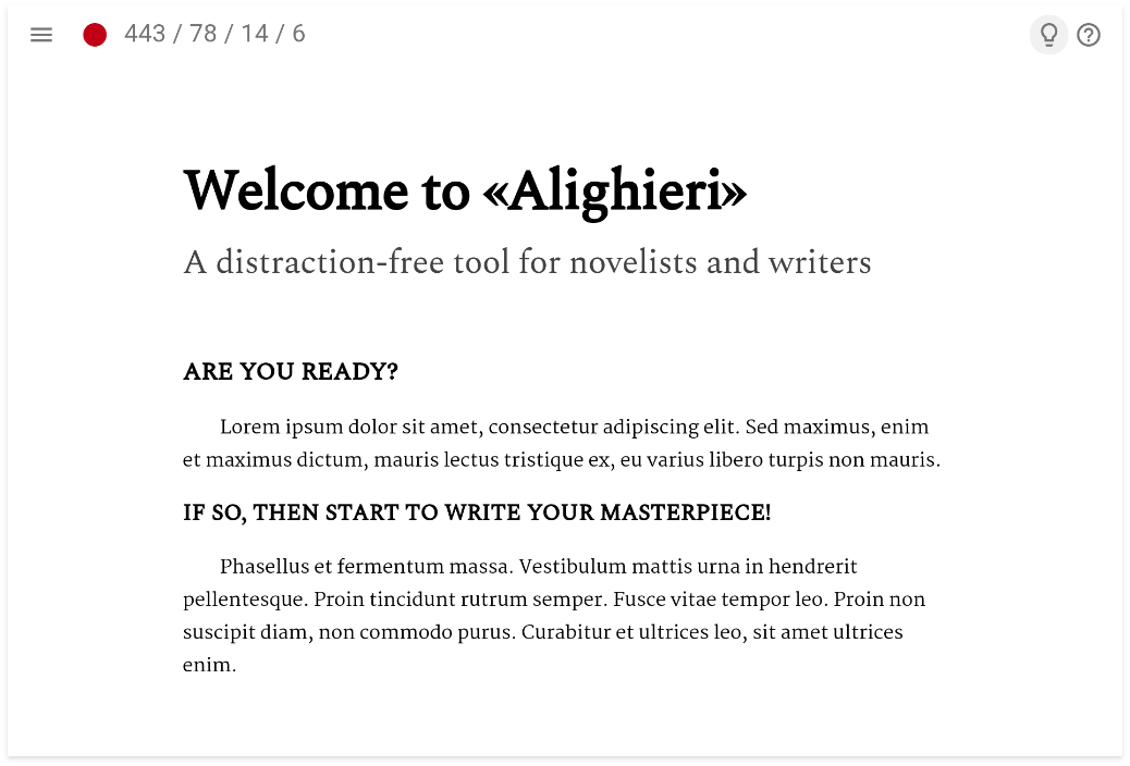 Alighieri UX