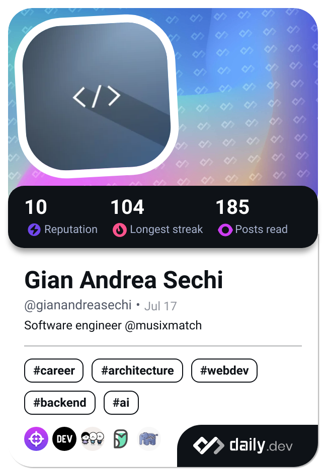 Gian Andrea Sechi's Dev Card