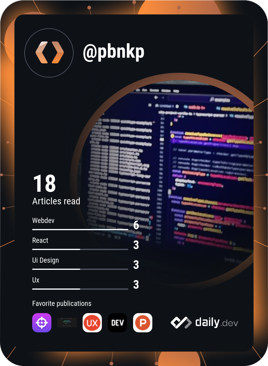 pbnkp's Dev Card