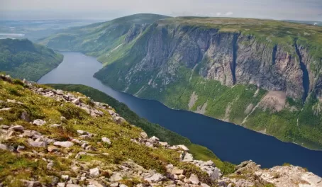 A view from the cliffs of Gros Morne National Park.
