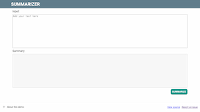 Screenshot of Summary of Summaries demo