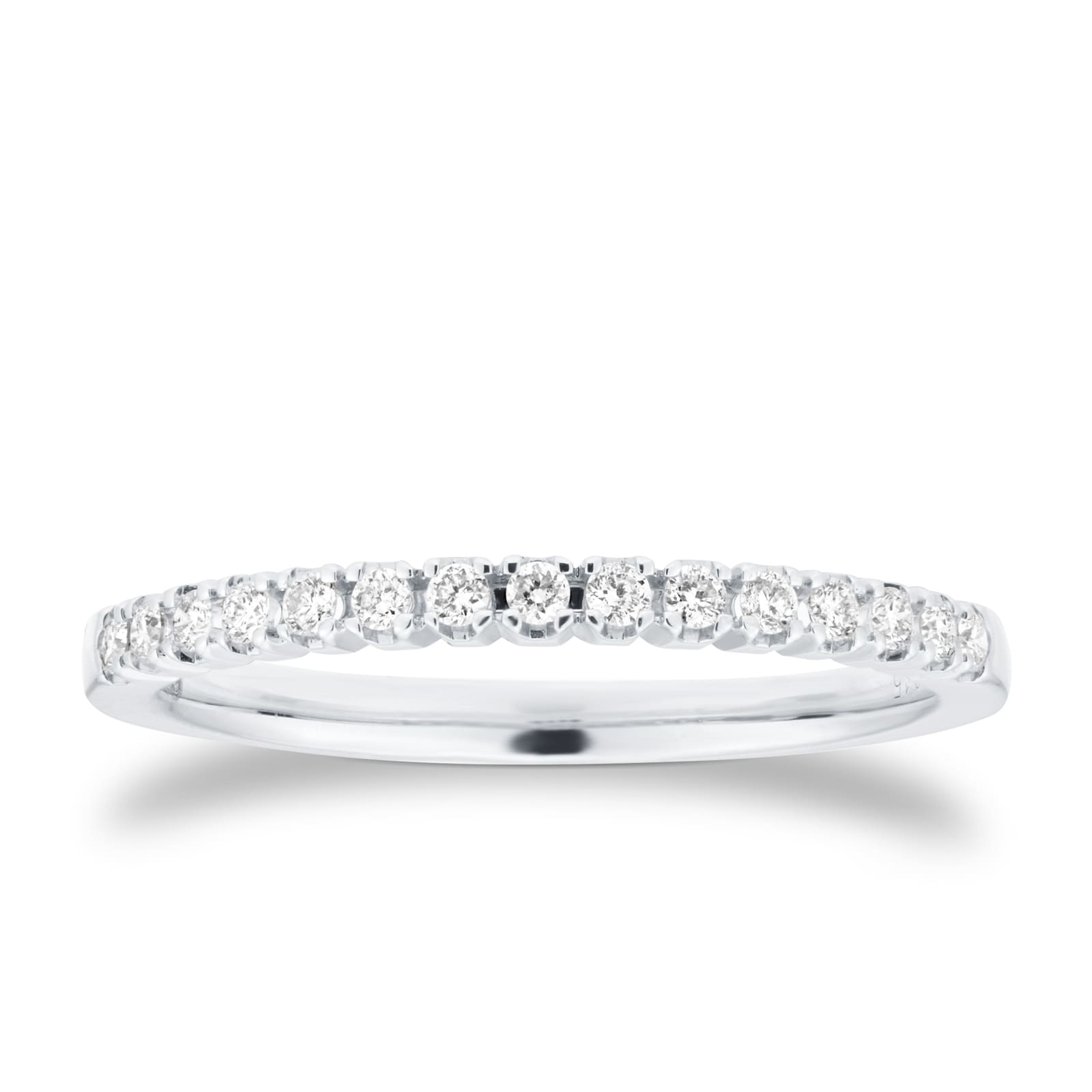 9ct White Gold 0.15cttw Diamond Stacker Half Eternity Ring image