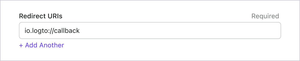 Logto コンソールのリダイレクト URI