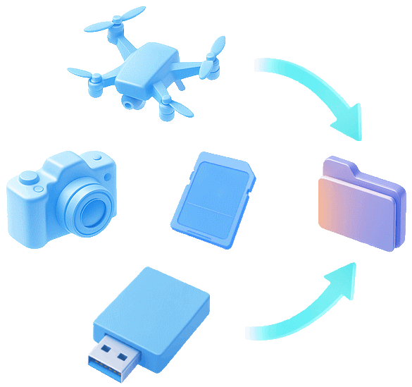 illustration of data storage devices