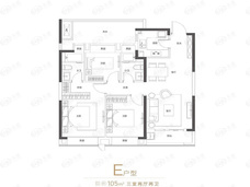 金融街金悦府3室2厅2卫户型图