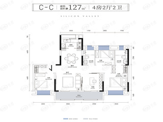 首创天阅一江源C-C户型户型图