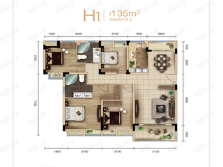 首创天阅一江源H1 户型户型图