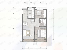 和悦璞云2室2厅1卫户型图
