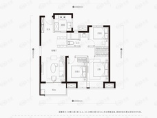 万科公园大道3室2厅1卫户型图