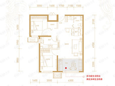 北投如郡嘉园90平米B\\\'户型户型图