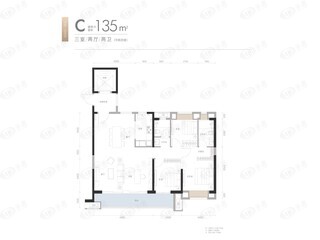 经开绿城·柳岸春晓C户型户型图