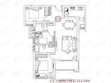 泷悦华府C2户型户型图