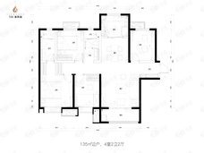 万科·雁鸣湖4室2厅2卫户型图