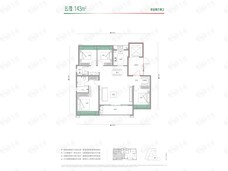 武汉城建万科云泊江岸4室2厅2卫户型图