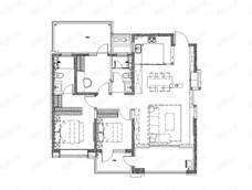 轨交绿城江语云庭3室2厅2卫户型图